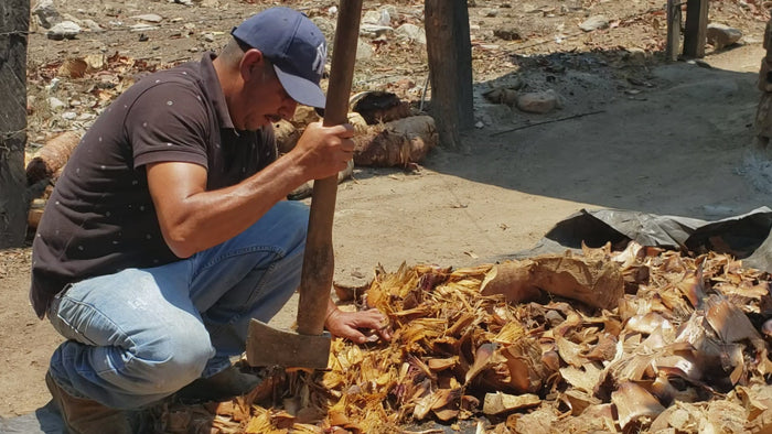 Video of how you hand mill with the back of an axe